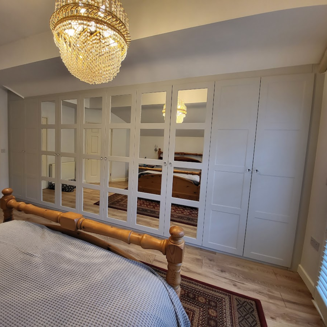 Mirrored Awkward Space Wardrobe