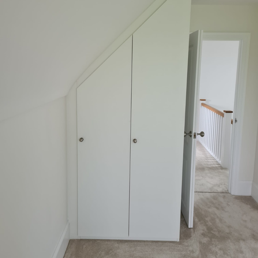 Angled awkward space wardrobe