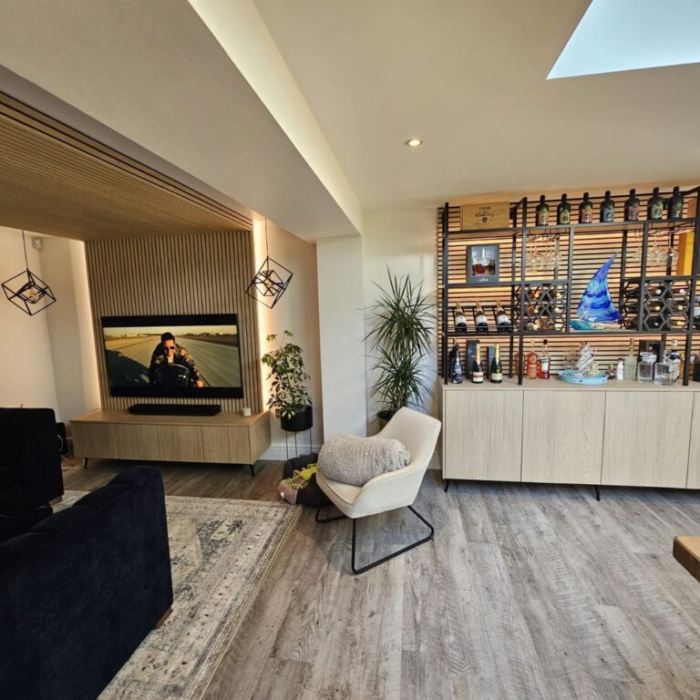 Example of bespoke living room furniture created by RW Carpentry